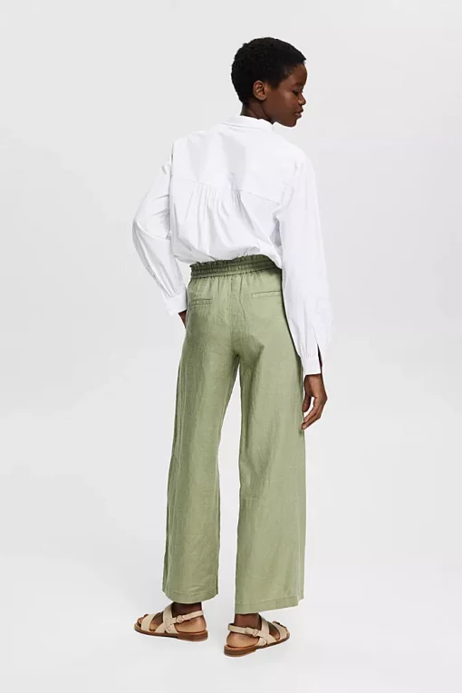 Esprit Linen Joggers Light Khaki