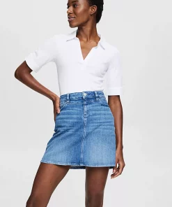 Esprit Denim Skirt Blue Medium Washed