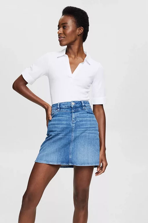 Esprit Denim Skirt Blue Medium Washed