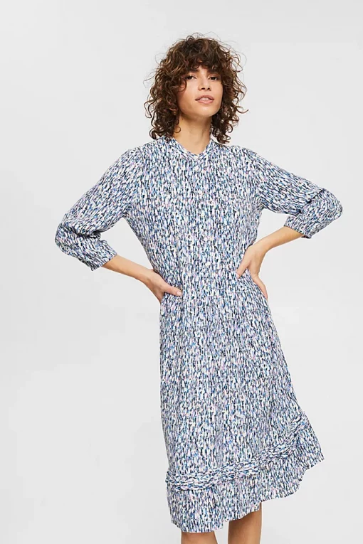 Esprit Print Dress Blue Lavender