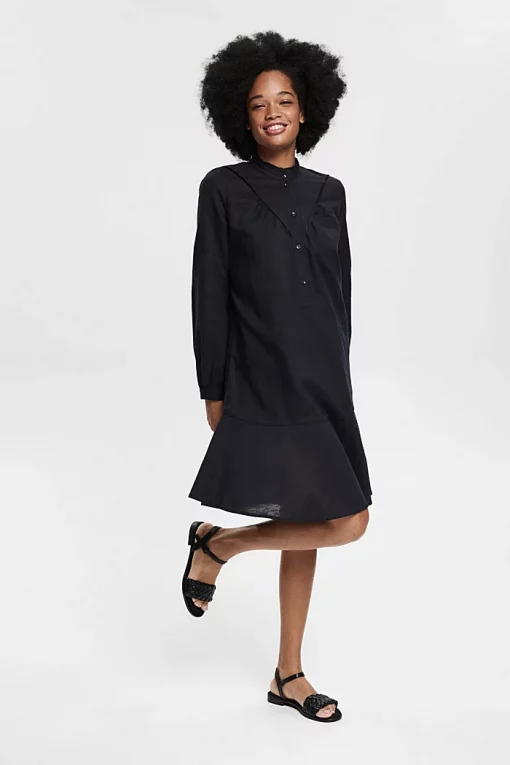 Esprit Linen Dress Black