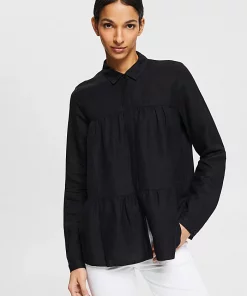 Esprit Peplum Blouse Black