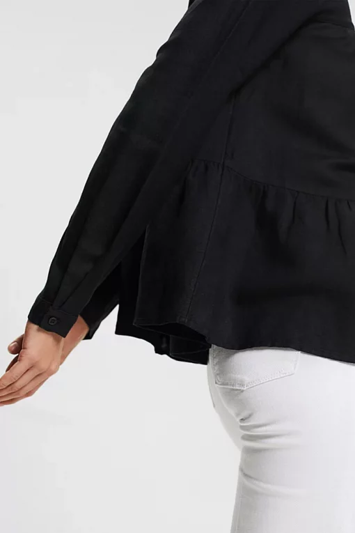 Esprit Peplum Blouse Black
