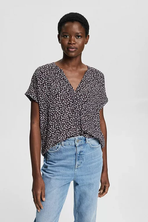 Esprit LENZING™ ECOVERO™ Blouse Navy