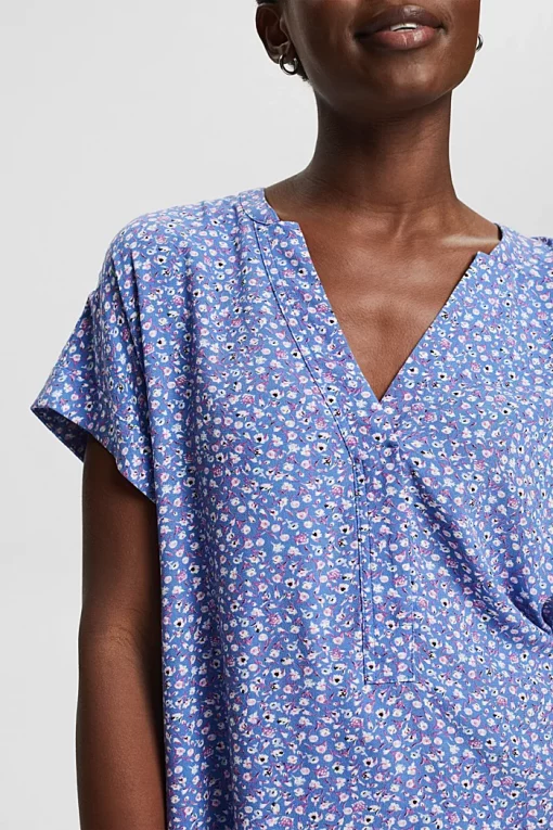 Esprit LENZING™ ECOVERO™ Blouse Light Blue Lavender