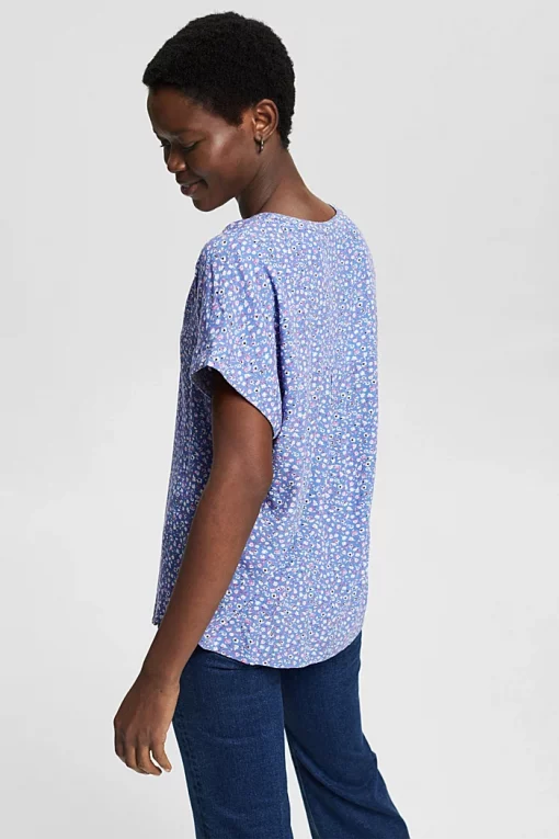 Esprit LENZING™ ECOVERO™ Blouse Light Blue Lavender