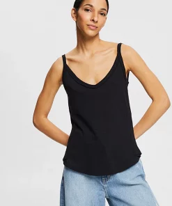 Esprit Linen Top Black