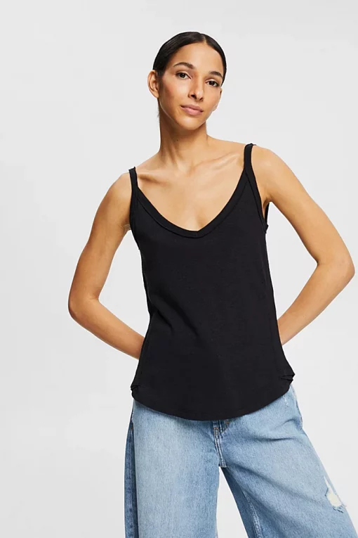 Esprit Linen Top Black