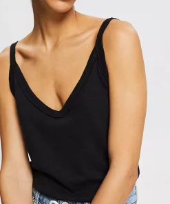 Esprit Linen Top Black