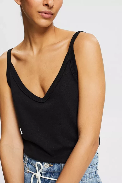 Esprit Linen Top Black