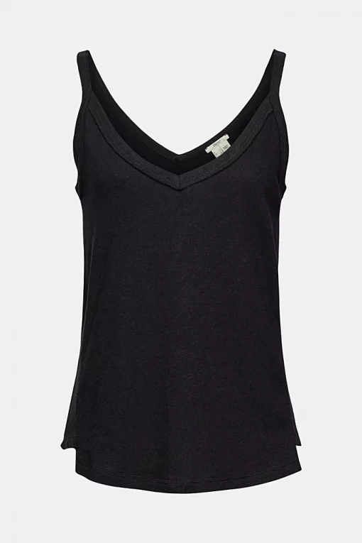 Esprit Linen Top Black