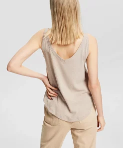 Esprit Linen Top Light Taupe