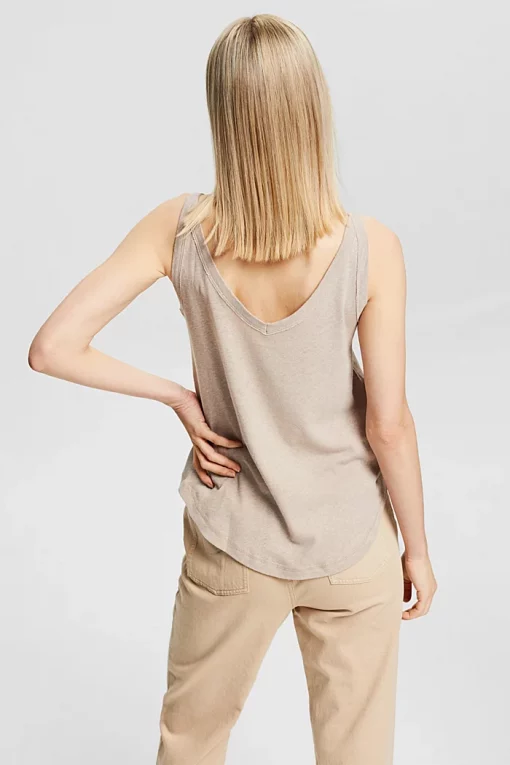 Esprit Linen Top Light Taupe