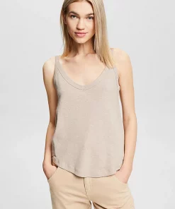 Esprit Linen Top Light Taupe