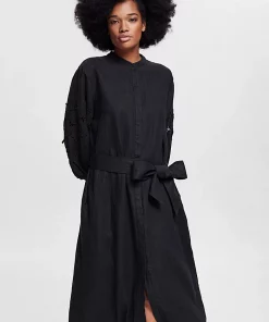 Esprit Linen Dress Black