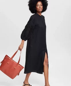 Esprit Linen Dress Black