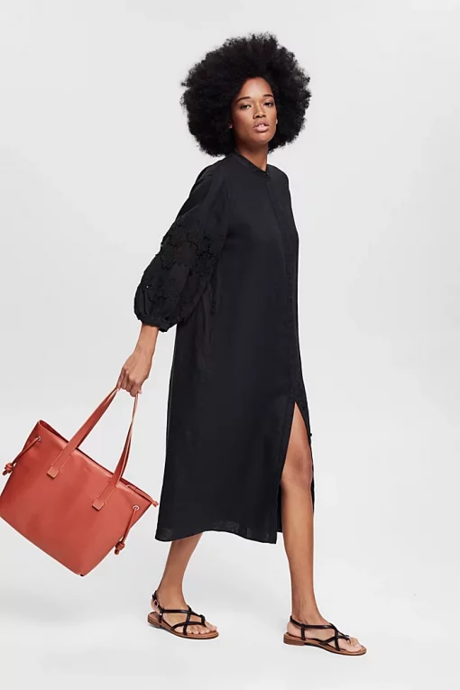 Esprit Linen Dress Black