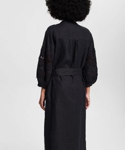 Esprit Linen Dress Black