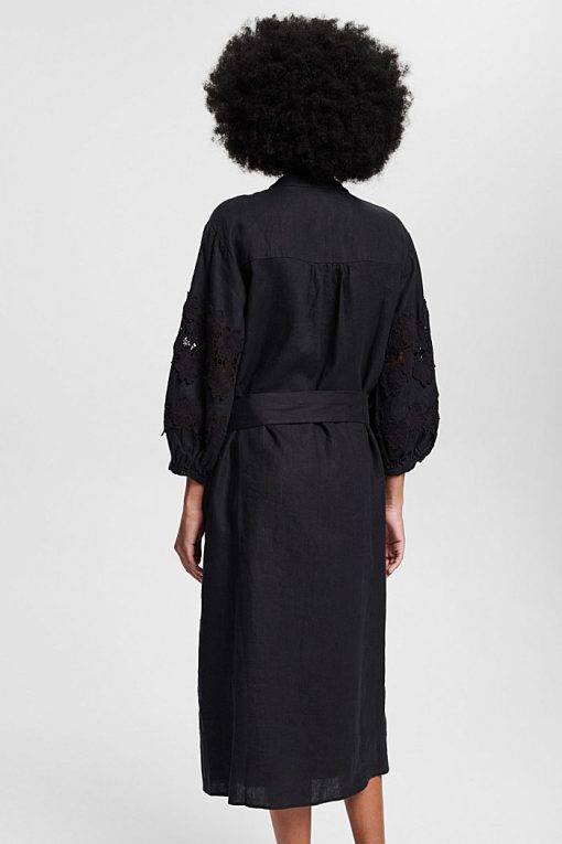 Esprit Linen Dress Black