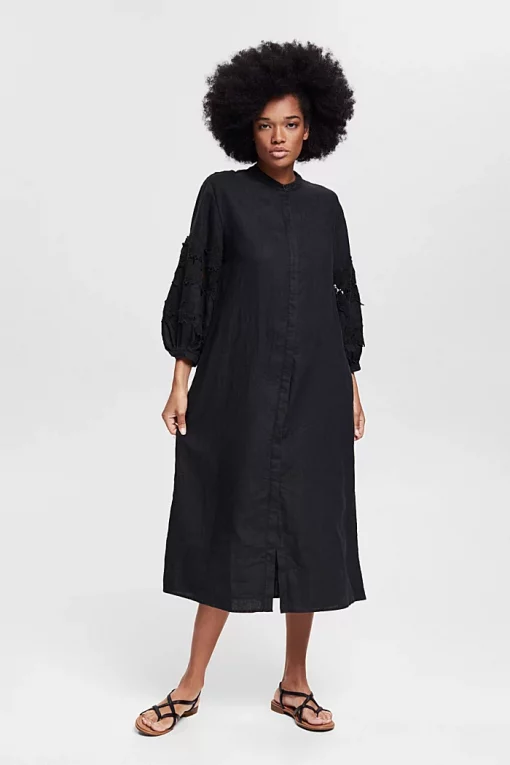 Esprit Linen Dress Black