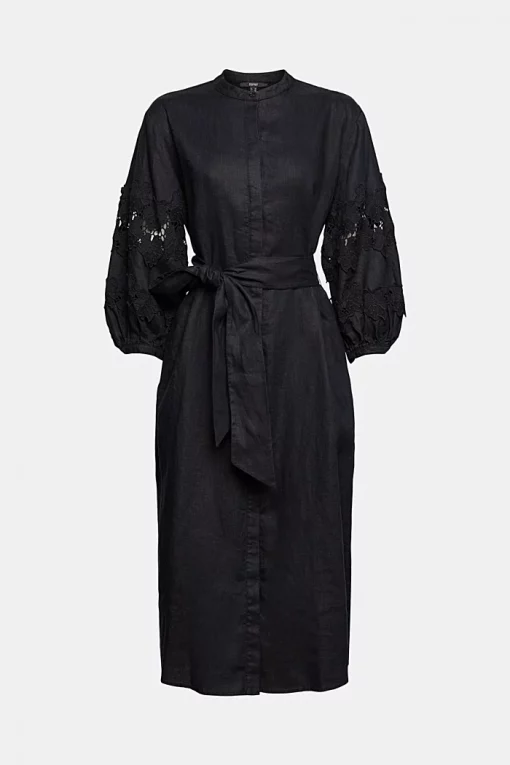 Esprit Linen Dress Black