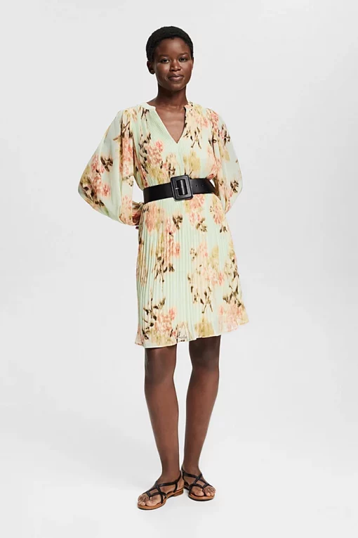 Esprit Chiffon Dress Pastel Green