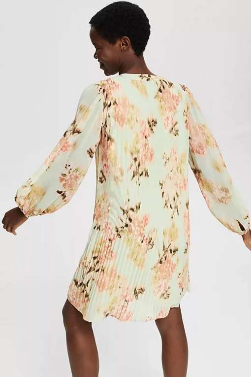 Esprit Chiffon Dress Pastel Green