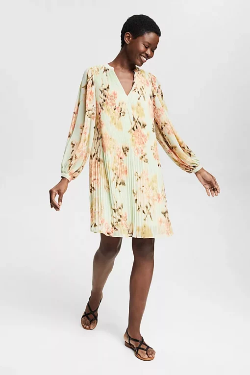 Esprit Chiffon Dress Pastel Green