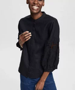 Esprit Linen Blouse Black