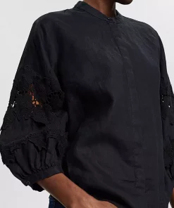 Esprit Linen Blouse Black
