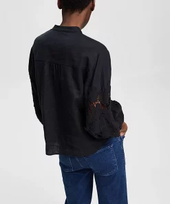 Esprit Linen Blouse Black