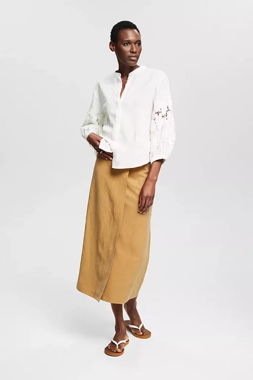 Esprit Linen Blouse Offwhite
