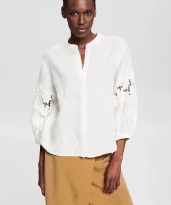 Esprit Linen Blouse Offwhite