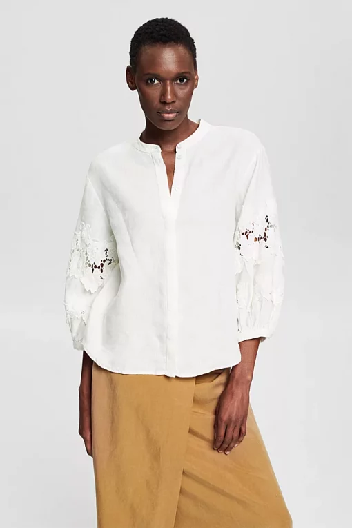 Esprit Linen Blouse Offwhite