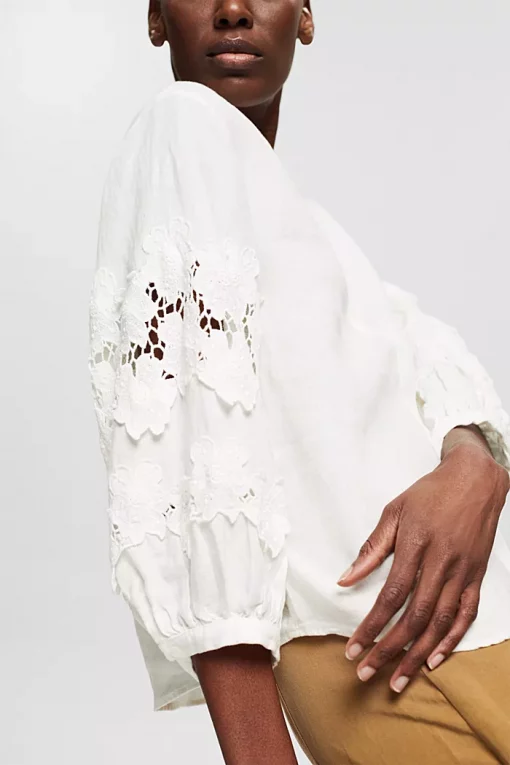 Esprit Linen Blouse Offwhite