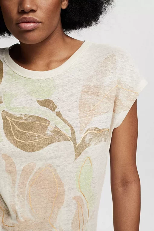 Esprit Linen T-Shirt Light Beige