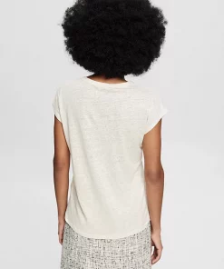 Esprit Linen T-Shirt Light Beige