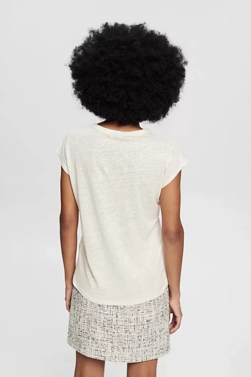 Esprit Linen T-Shirt Light Beige