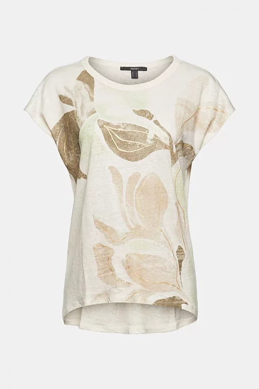 Esprit Linen T-Shirt Light Beige