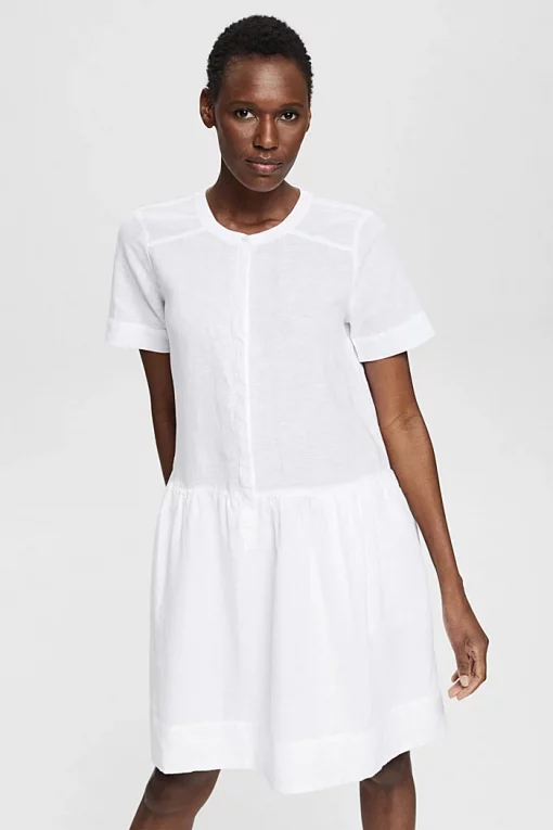 Esprit Linen Dress White