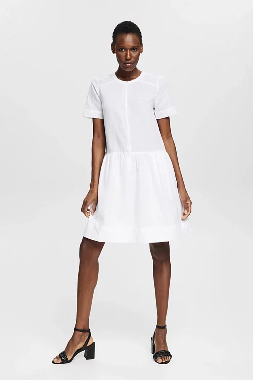 Esprit Linen Dress White
