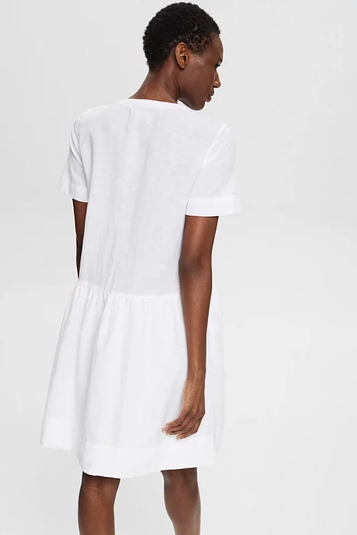 Esprit Linen Dress White