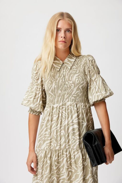 Gestuz Andagz Long Dress Overland Trek Tiger