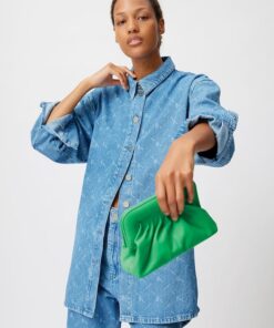 Gestuz Luvinagz Shirt Washed Mid Blue Logo