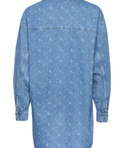 Gestuz Luvinagz Shirt Washed Mid Blue Logo