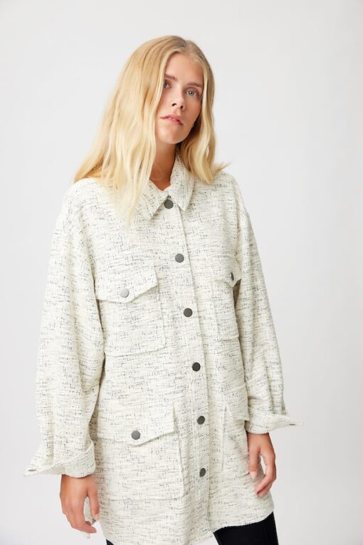 Gestuz Saliagz Overshirt Salt/Pepper