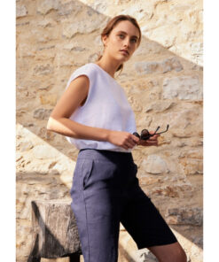 Balmuir Lucy Linen Top White