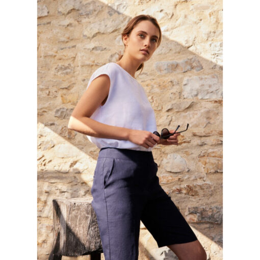 Balmuir Lucy Linen Top White