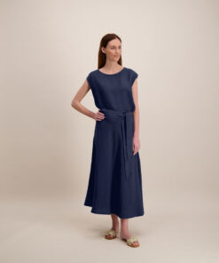 Balmuir Lucy Linen Top Navy