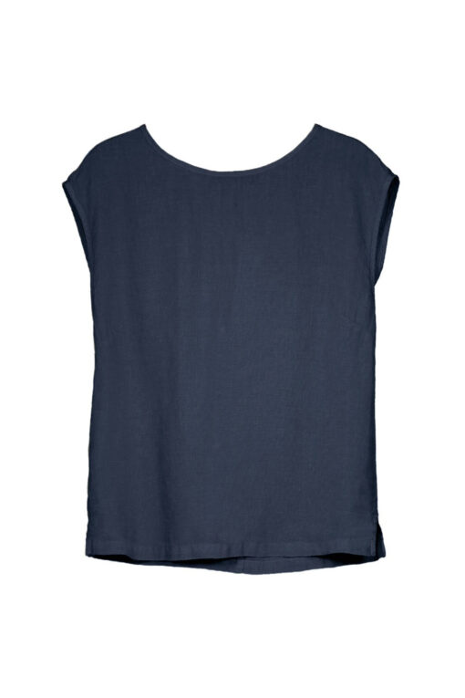 Balmuir Lucy Linen Top Navy
